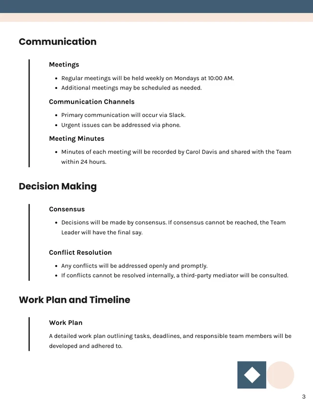 Team Contract Template - page 3