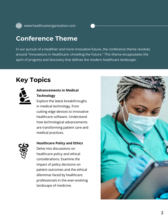Green Tosca and White Clean Medical Conference Proposal - Page 3