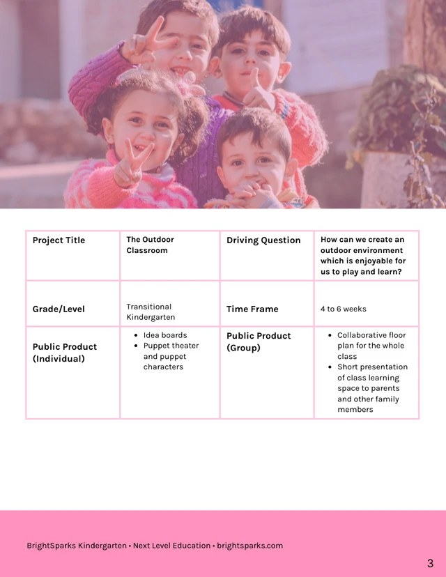 Pink & Dark Grey Project Based Learning Template - Page 3