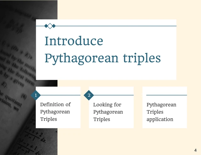 Dark Green PythagorasMathematics Presentation - Page 4