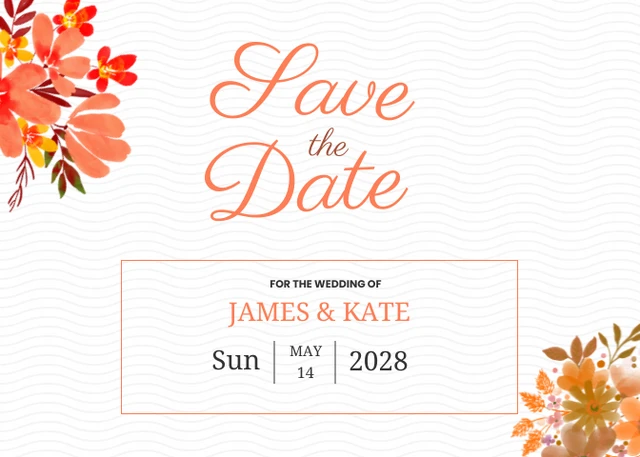 Floral Frame Save The Date Postcards - page 1