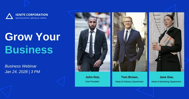 Blue Facebook Event Cover Banner