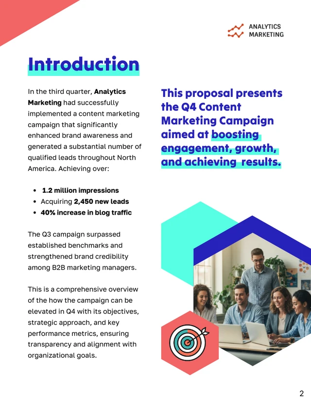 Content Marketing Campaign Proposal Template - Pagina 2