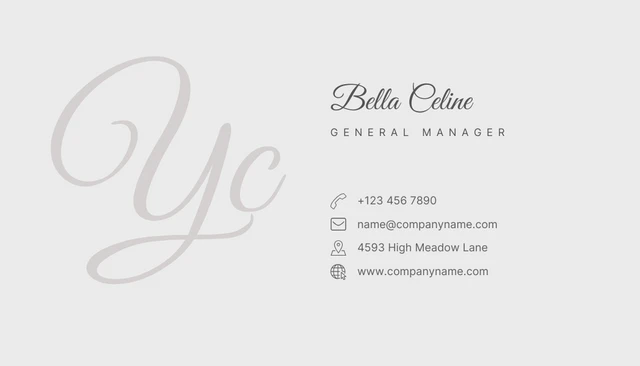 Light Grey Simple Aesthetic Business Card - Page 2