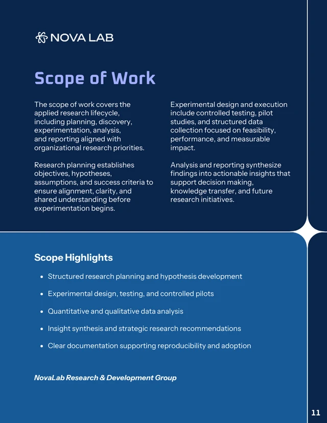 Applied Research and Innovation Proposal Template - Pagina 11