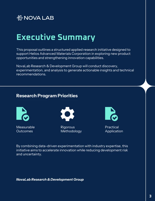 Applied Research and Innovation Proposal Template - Pagina 3
