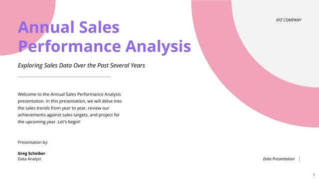 Simple Pink and Purple Data Presentation - Page 1