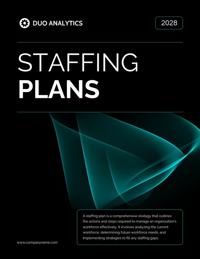 Black and Green Simple Staffing Plans - Page 1