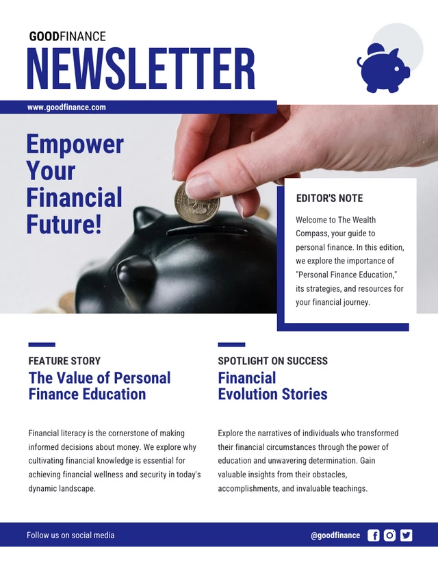 Personal Finance Education Newsletter Template