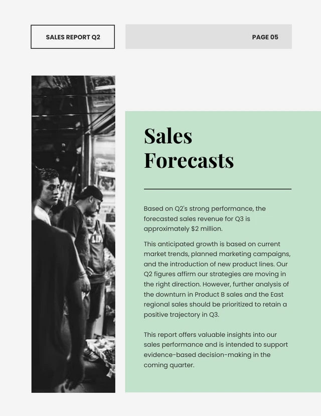 Professional Mint Green And White Sales Report - Page 5