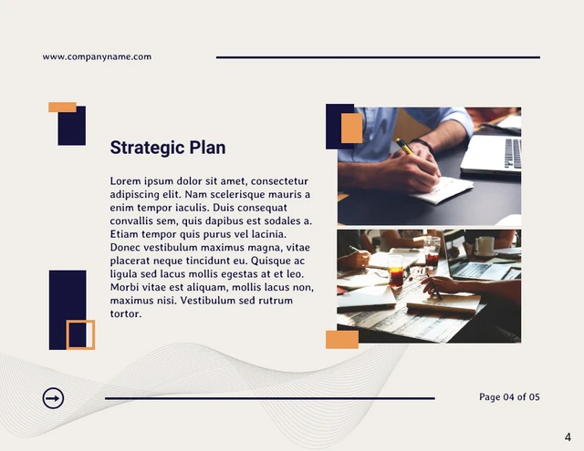 Yellow minimalist Strategic Plan - Seite 4