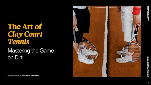 Dark Orange Clay Court Tennis Presentation - Pagina 1