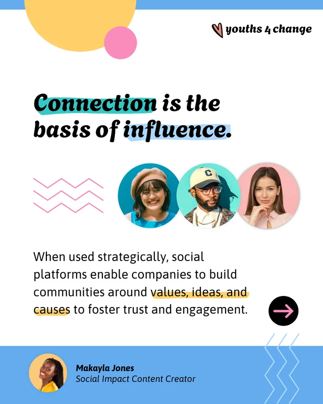 Colorful Social Impact Marketing Carousel Post Template - Page 2
