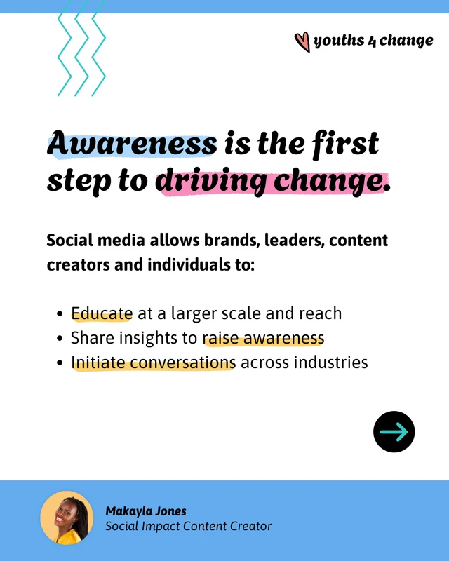 Colorful Social Impact Marketing Carousel Post Template - Page 3