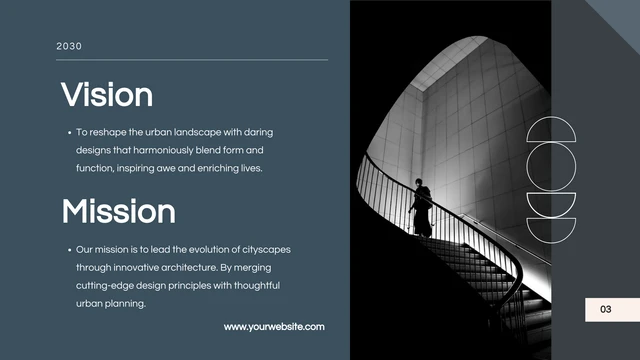 Dark Blue Architect Simple Modern Presentation - Page 3