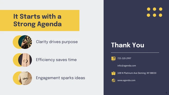 Simple Deep Blue and Yellow Agenda Presentation - Page 5