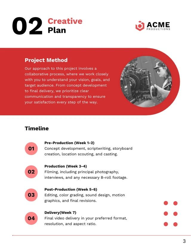 Collaborative Video Production Proposal Template - Page 3