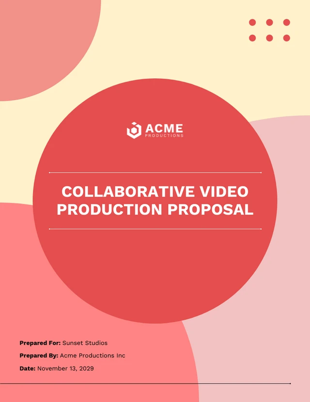 Collaborative Video Production Proposal Template - Página 1