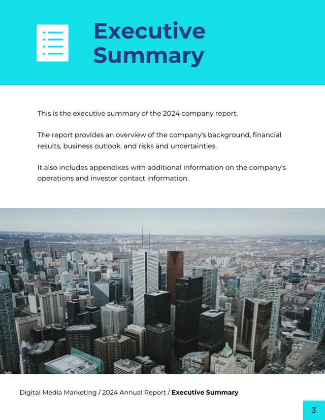 Company Annual Report Template - Page 3