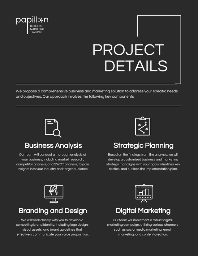 Black And White Simple Elegant Professional Proposal - page 3