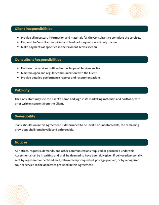 Marketing Consultant Contract Template - Seite 4