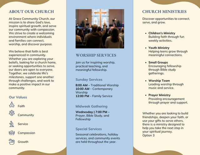 Church Trifold Brochure - Page 2