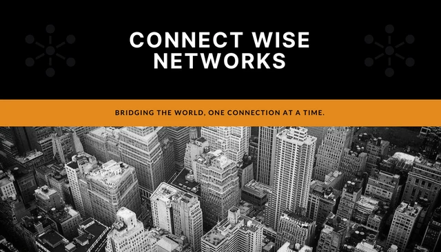 Black And Yellow Simple Photo Connect Wise Networking Business Card - Seite 1
