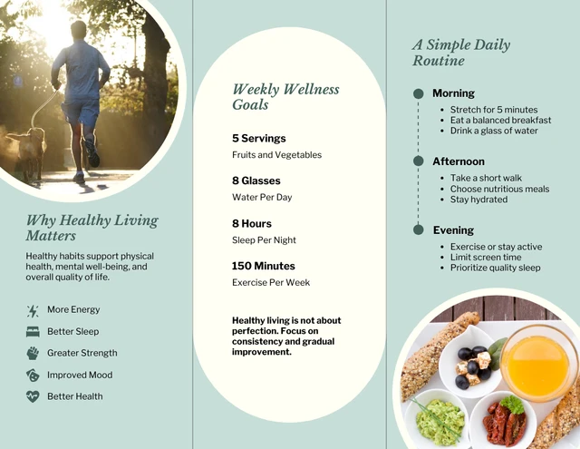 Healthy Lifestyle Brochure Template - Página 2