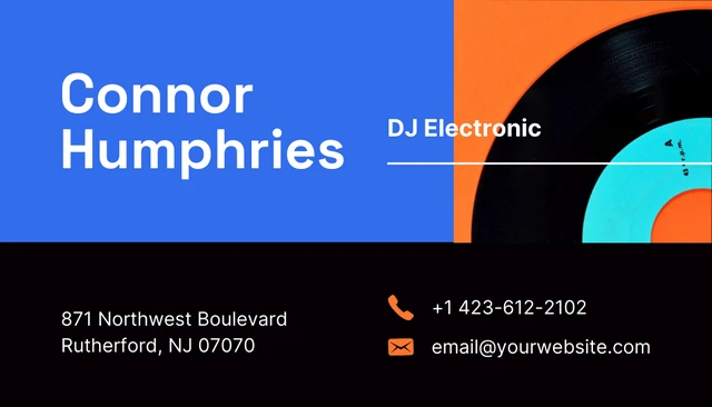 Blue and Orange DJ Club Business Card - Página 2