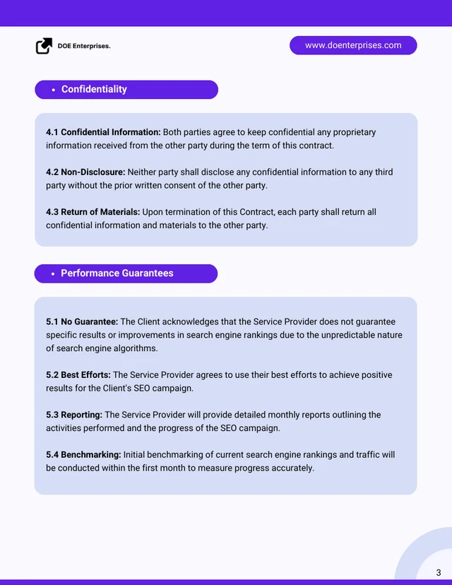 SEO Contract Template - Página 3