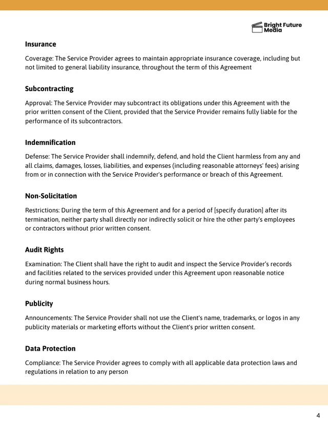 Social Media Consultant Contract Template - page 4