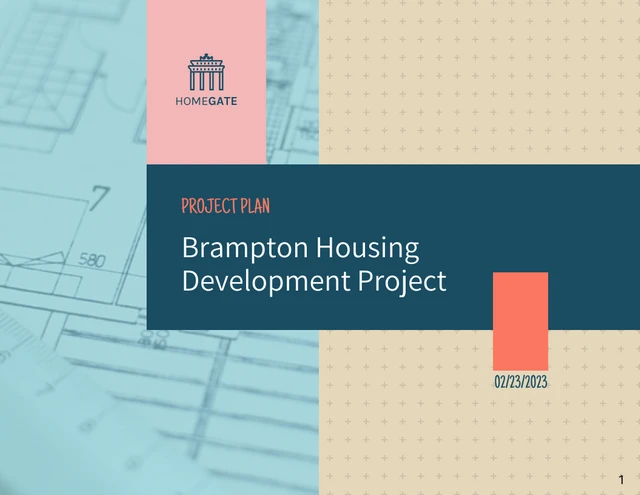 Pastel Grid Housing Project Plan - Página 1