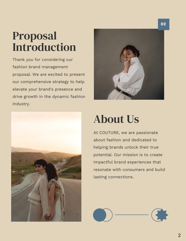 Simple Beige Fashion Brand Management Proposal - Page 2