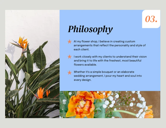 Florist Colorful About Me Presentation - Seite 3