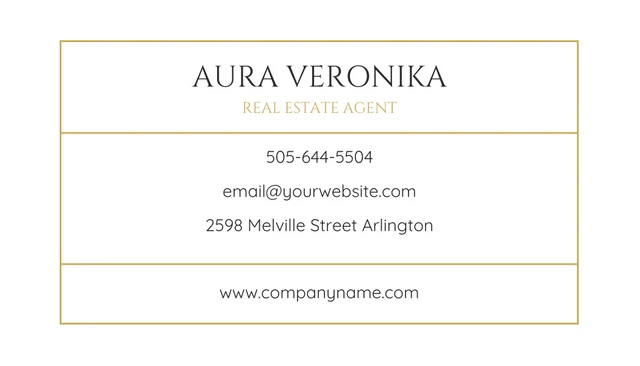 White and Gold Simple Real Estate Business Card - Page 2