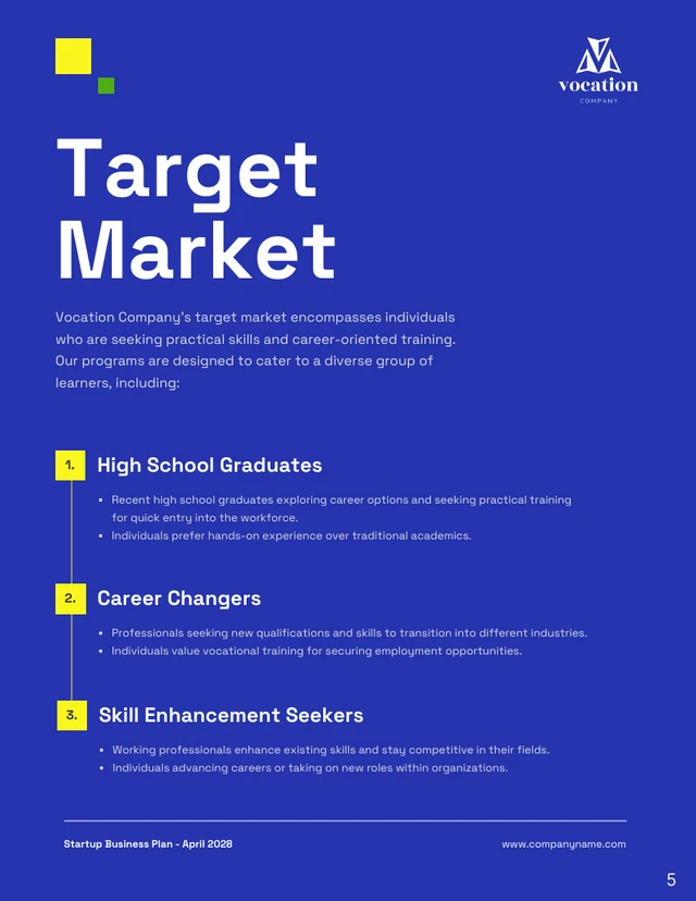 Blue and White Startup Business Plan - Page 5