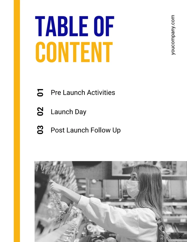 Blue Yellow And White Minimalist Clean Modern Food Beverages Communication Plans - Page 2