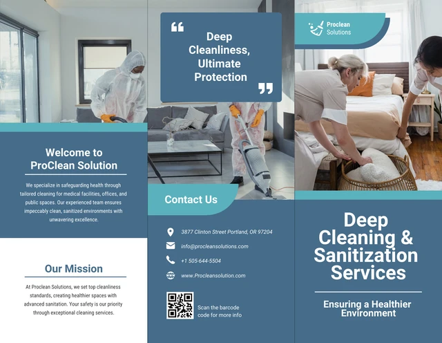 Deep Cleaning & Sanitization Services Brochure - Page 1