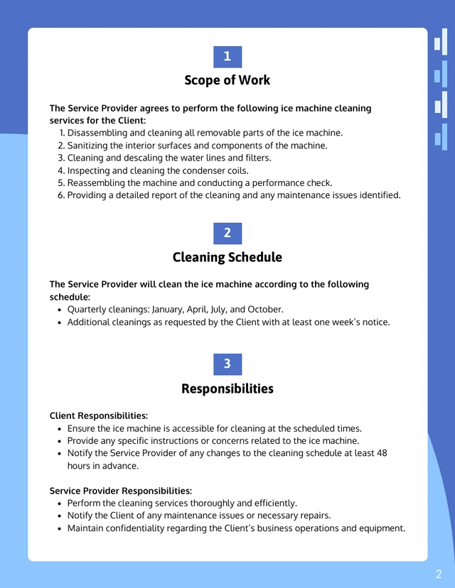 Contract For Ice Machine Cleaning Template - Pagina 2