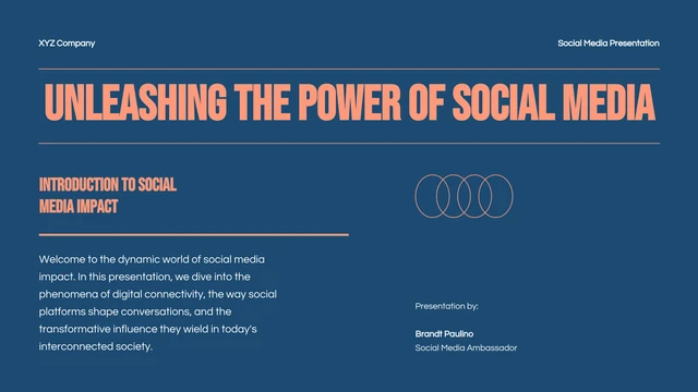 Modern Orange and Blue Social Media Presentation - Page 1