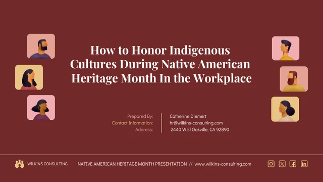 Native American Powerpoint Template - Página 1