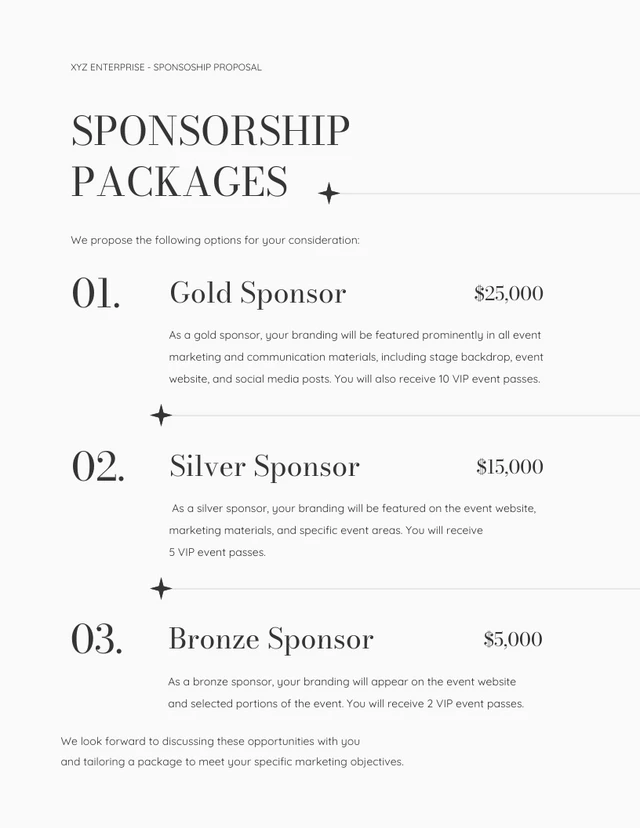 White Clean Minimalist Sponsorship Proposal - Page 5