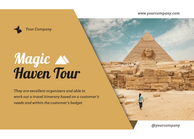 White And Gold Modern Professional Egypt Travel Postcard - Page 1