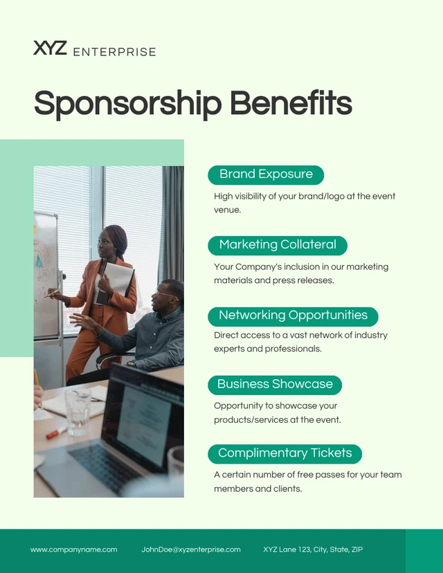 Green Simple Sponsorship Proposal - Page 4