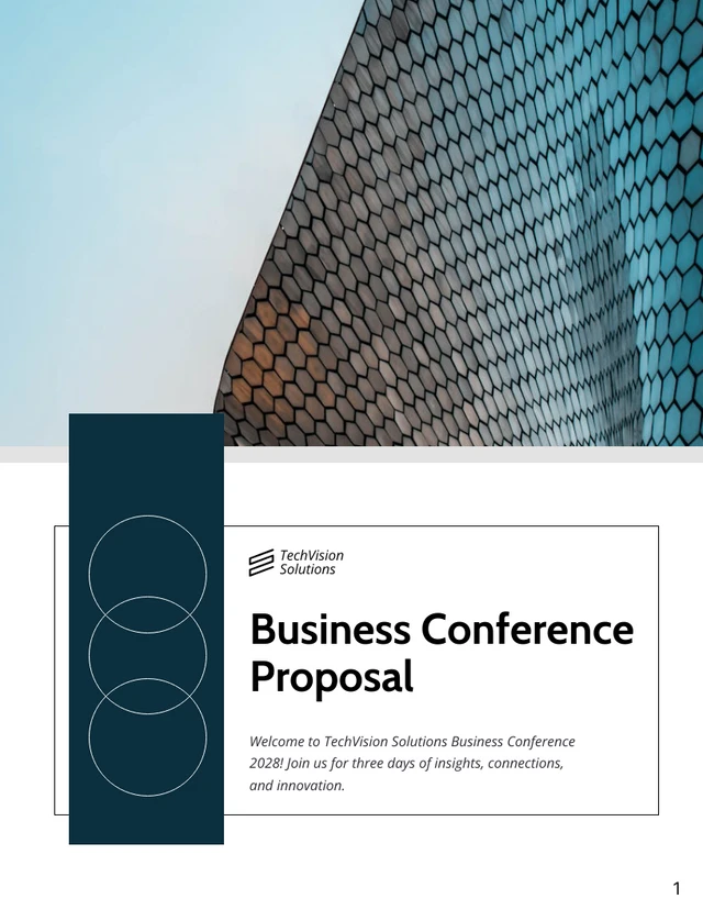 Purple Business Conference Proposal - Page 1