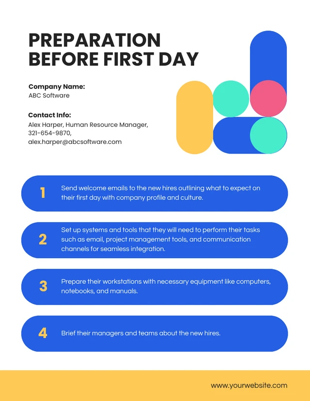 Blue Colorfull Simple Onboarding Plan - Page 2