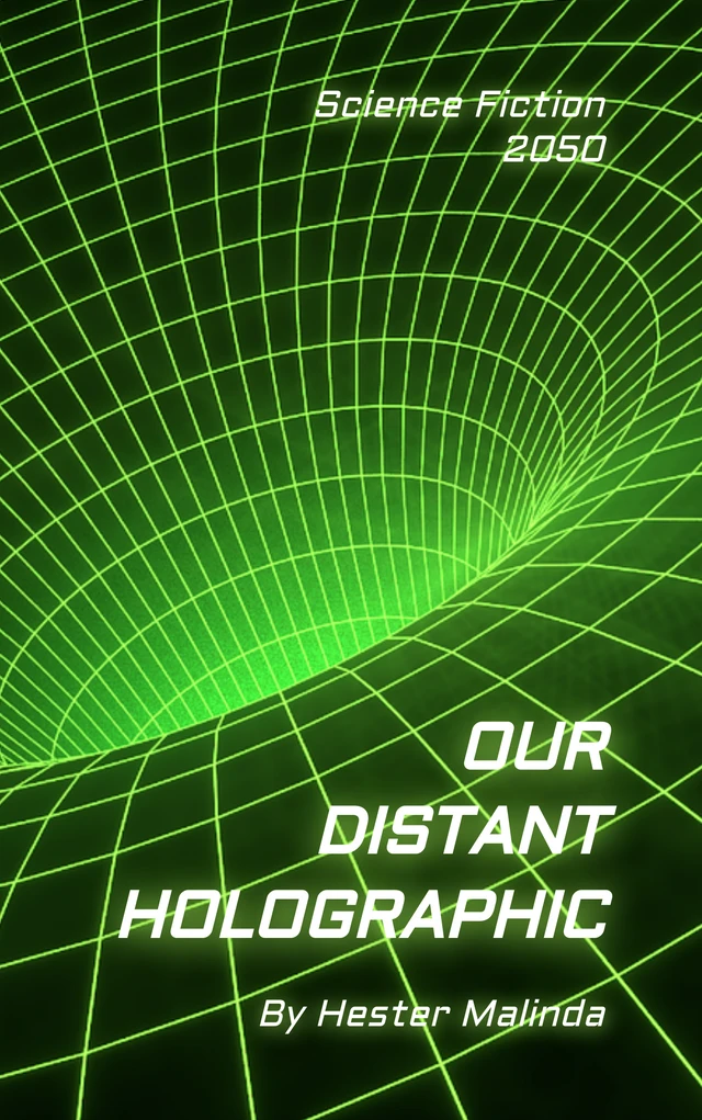 Modèle de couverture de livre de science-fiction géométrique minimaliste vert