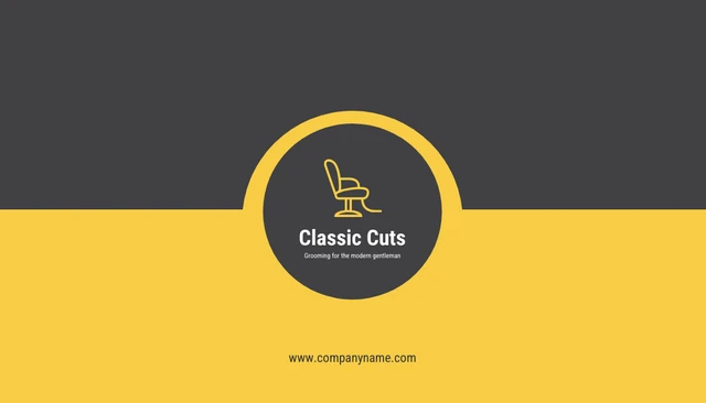 Black and Yellow Professional Business Card Barber - Seite 2