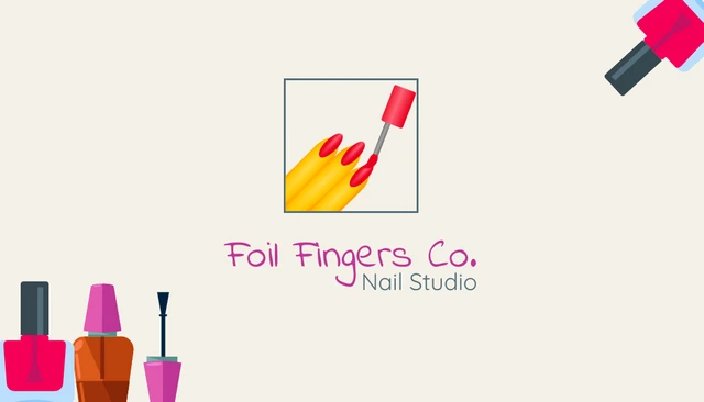 Minimalist Fun Color Business Card Nail-Art - Seite 1
