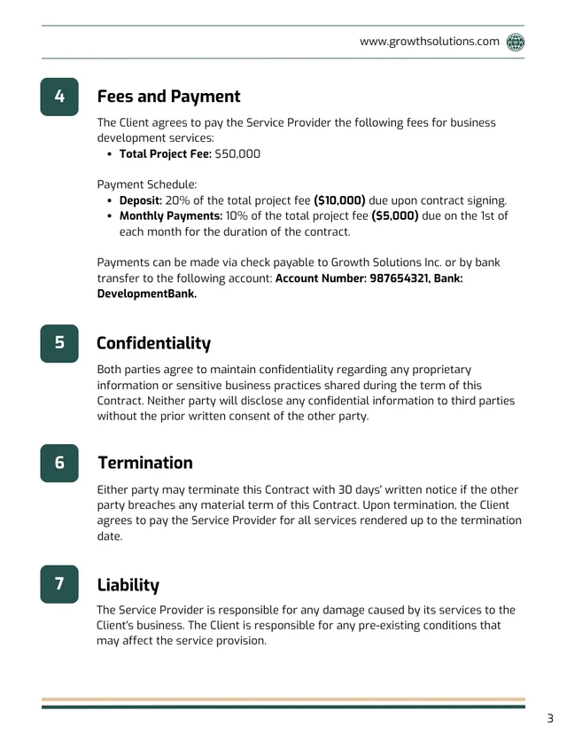 Business Development Contract Template - Page 3